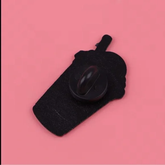 Anxietea 100% Unstable Bubble Tea Enamel Pin - Blue & Purple - Picture 4 of 4